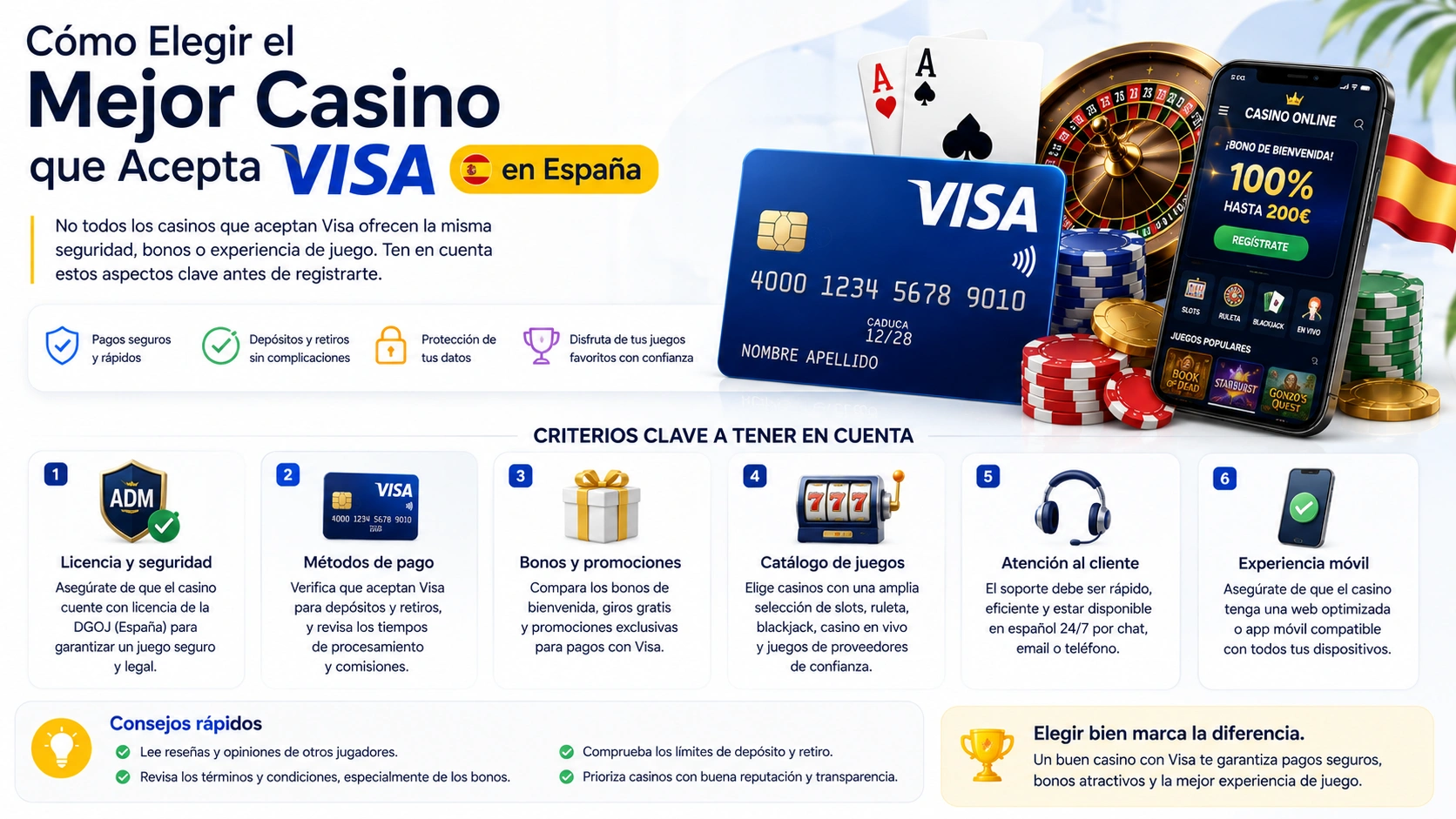 Cómo Elegir el Mejor Casino que Acepta Visa en España