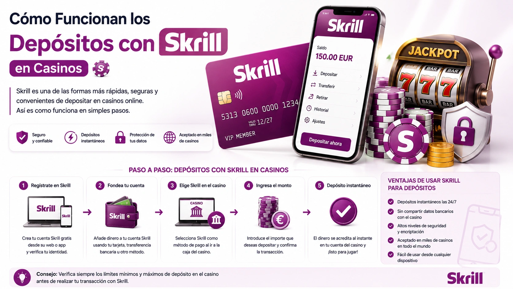 Cómo Funcionan los Depósitos con Skrill en Casinos