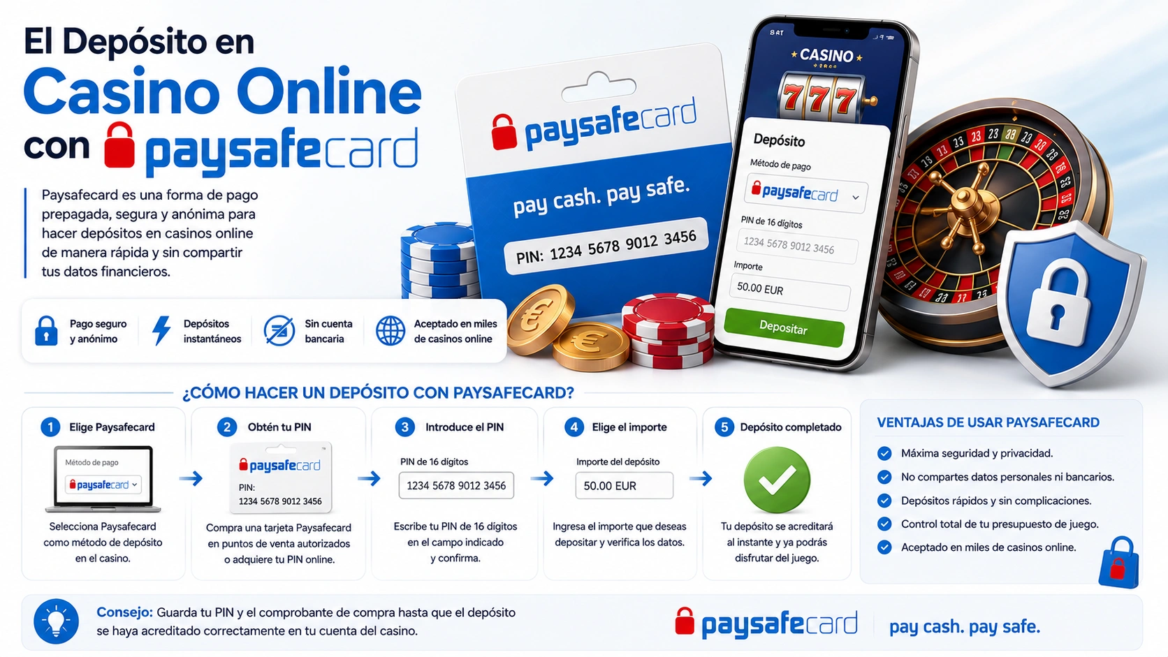 El Depósito en Casino Online con Paysafecard