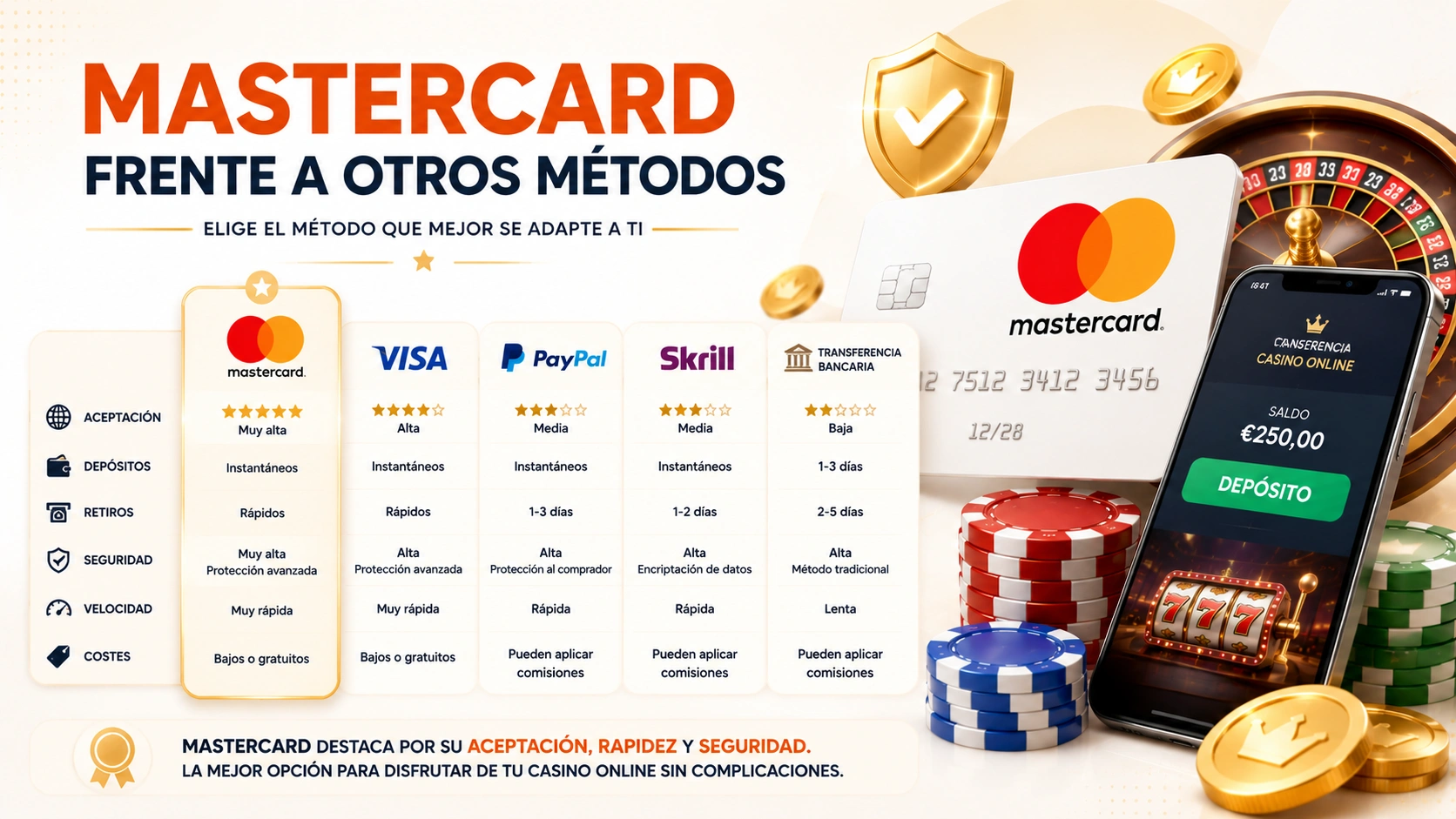 MASTERCARD FRENTE A OTROS MÉTODOS