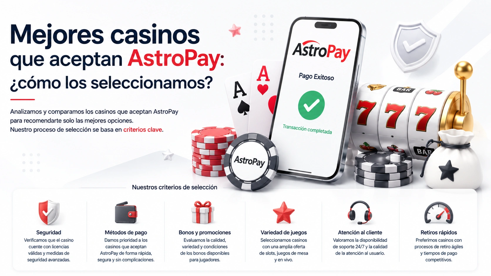 Mejores casinos que aceptan AstroPay ¿cómo los seleccionamos