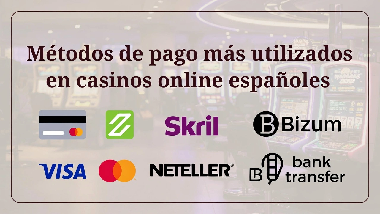 Métodos de pago más utilizados en casinos online españoles