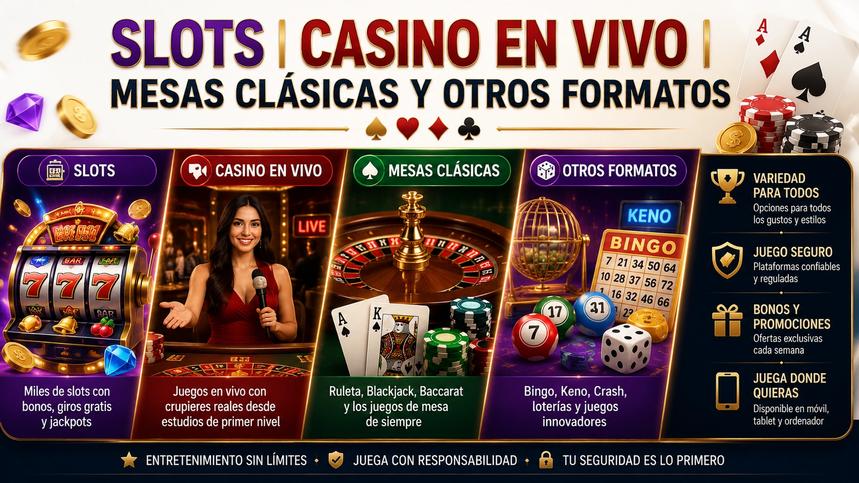 Juegos de Casino: Qué Encontrarás en las Mejores Plataformas