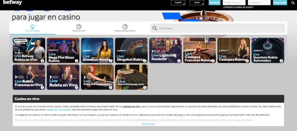 Juegos emocionantes de Betway