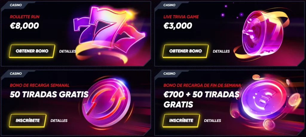 Bonificaciones de casino