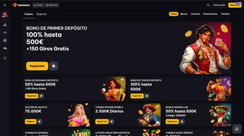 SpinMacho Bónus y Promociones