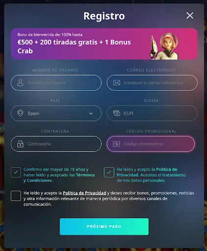 Registro en Buran Casino: guía paso a paso