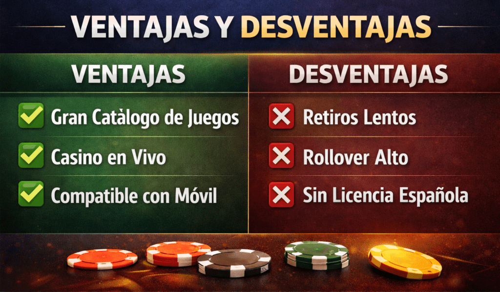 Ventajas y desventajas de Ritzo Casino con análisis claro para jugadores