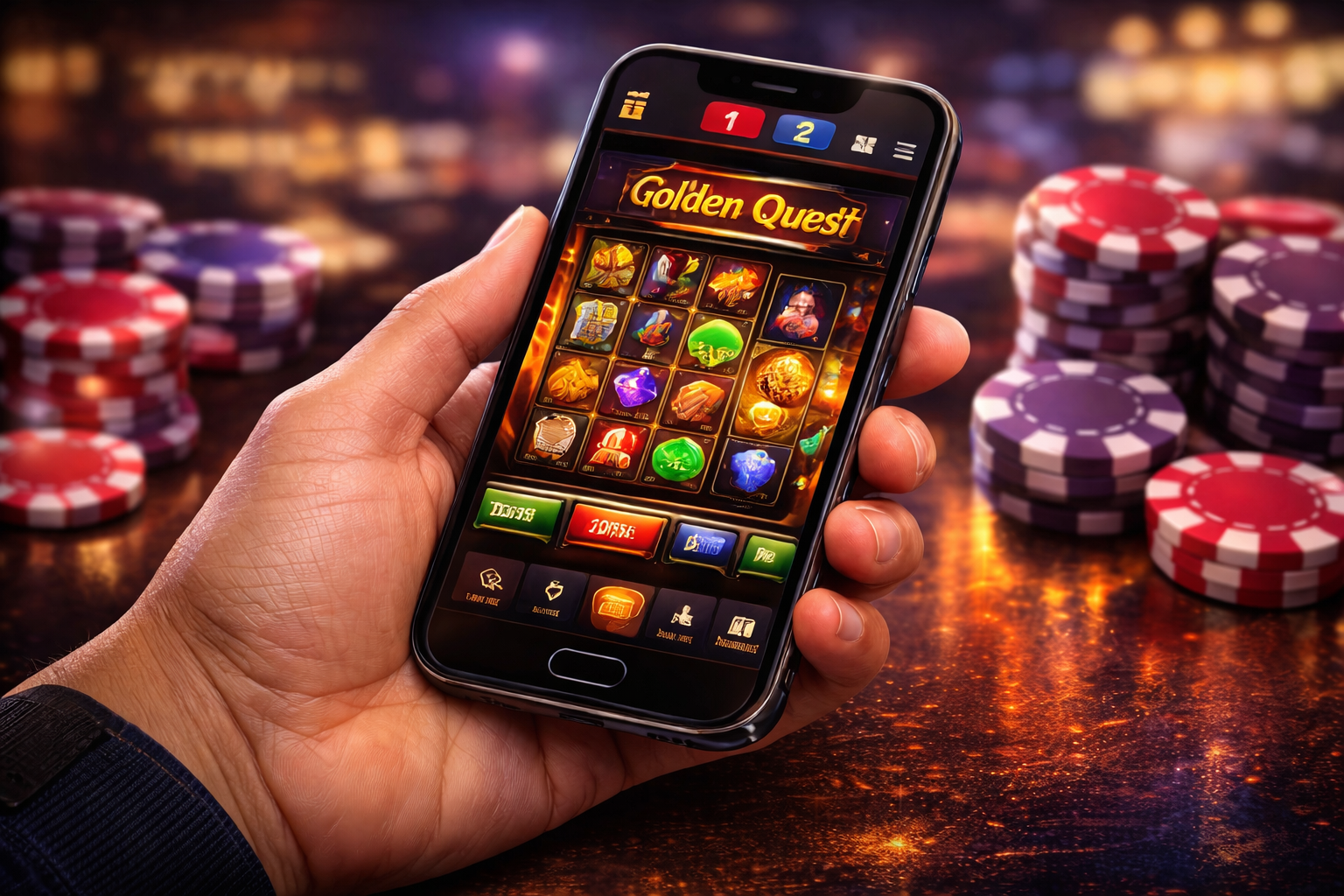 Rolling Slots mobile casino on Android and iOS devices