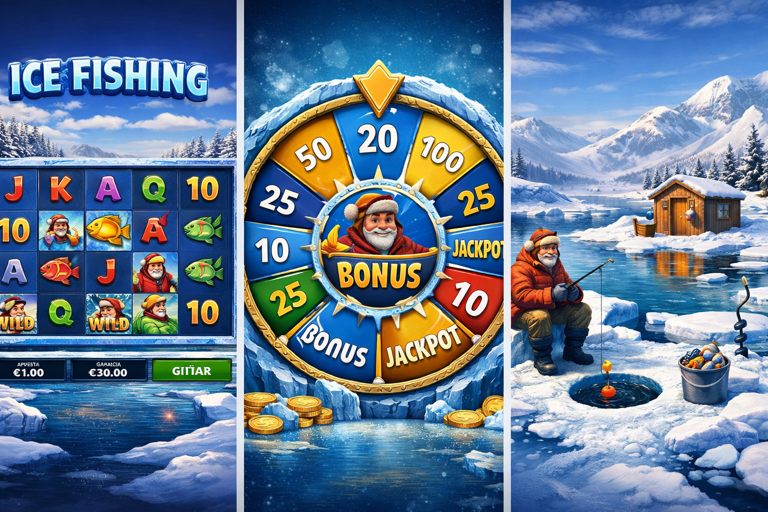 Ice Fishing tragamonedas tema invernal