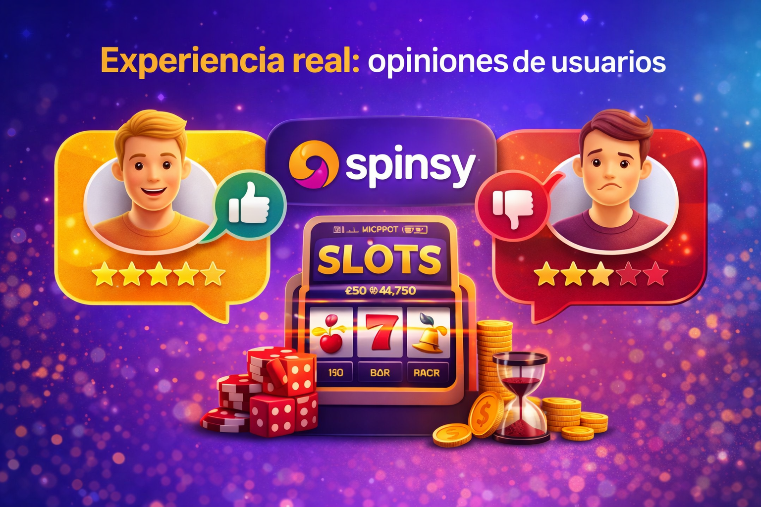 Opiniones reales de usuarios sobre Spinsy Casino con valoraciones positivas y negativas