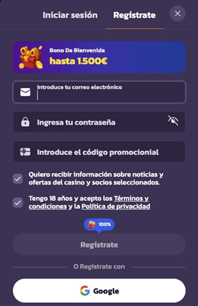 Cómo registrarse en Coolzino