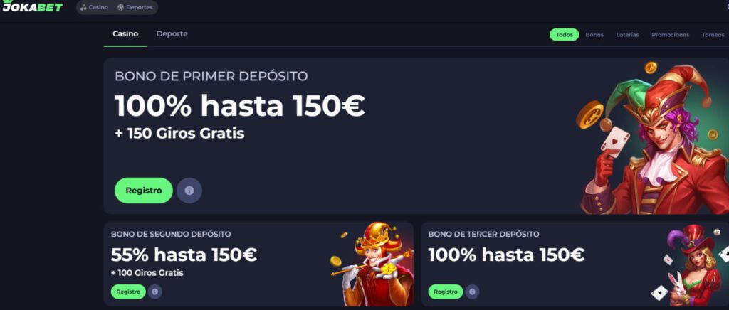 Bonos irresistibles de Jokabet Casino