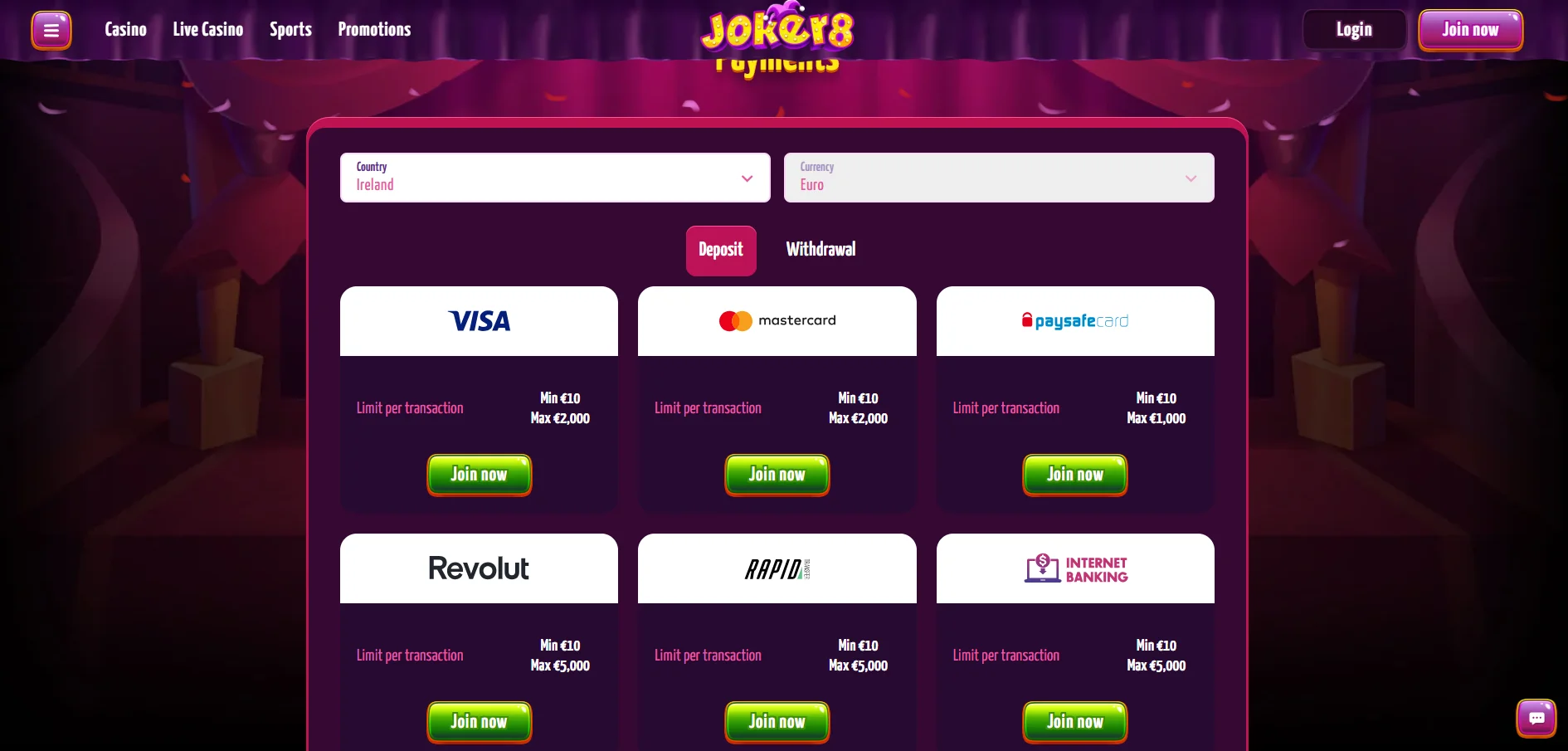 Everything About Payments at Joker8