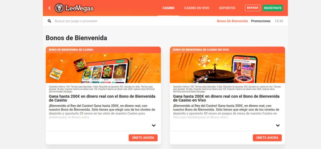 Bonos irresistibles en LeoVegas Casino