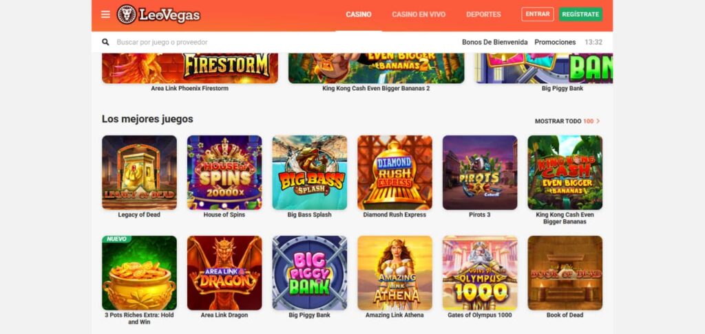 Juegos vibrantes en LeoVegas Casino