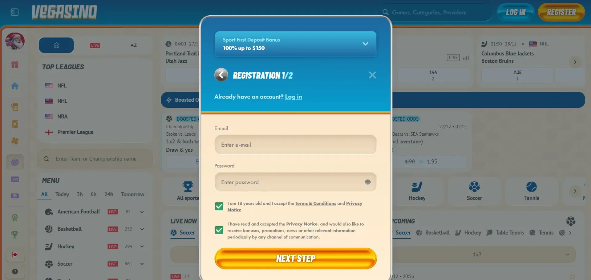 How to Register at Vegasino (Step by Step)