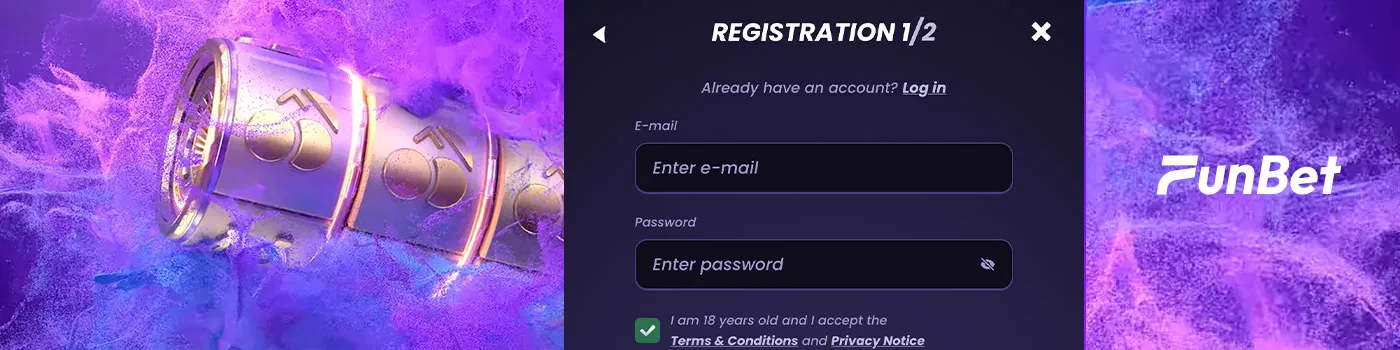 registrarse en FUNBET