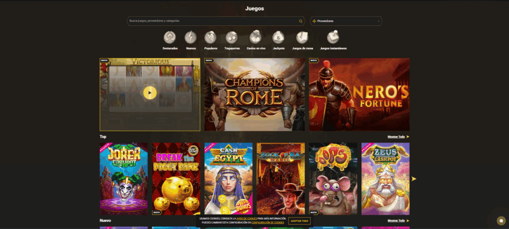 Juegos en Casinoly